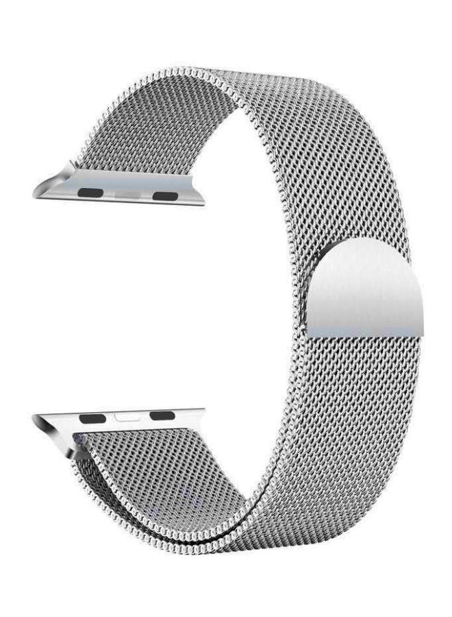 FITME - Magnetic Stainless Steel Band For Apple Watch 42/44/45/49 mm Silver - Image 1