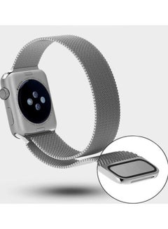 FITME Magnetic Stainless Steel Band For Apple Watch 42/44/45/49 mm Silver  - Image 5