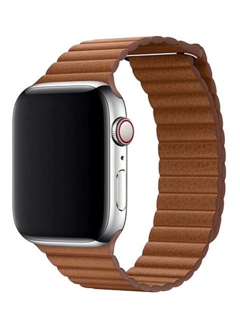 Magnetic Leather Band For Apple Watch 38/40/41mm Brown