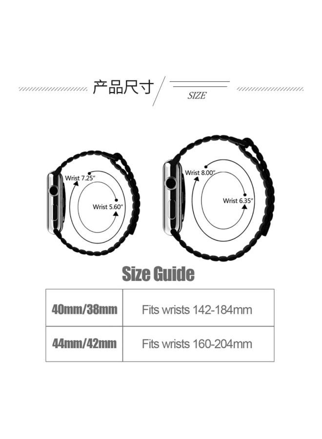 FITME - Magnetic Leather Band For Apple Watch 38/40/41mm Black - Image 1