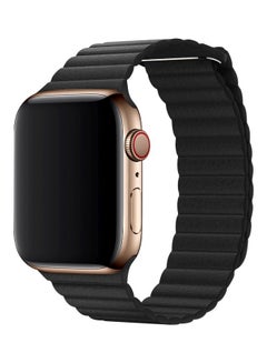 FITME Magnetic Leather Band For Apple Watch 42/44/45/49 mm Black  - Image 2