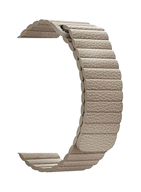 Magnetic Leather Band For Apple Watch 38/40/41mm Beige