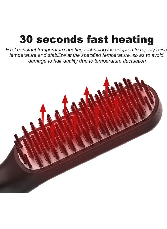 New Multifunctional Styling Electric Straight Hair Comb Black 26.00 x 5.00 x 8.00cm  - Image 4