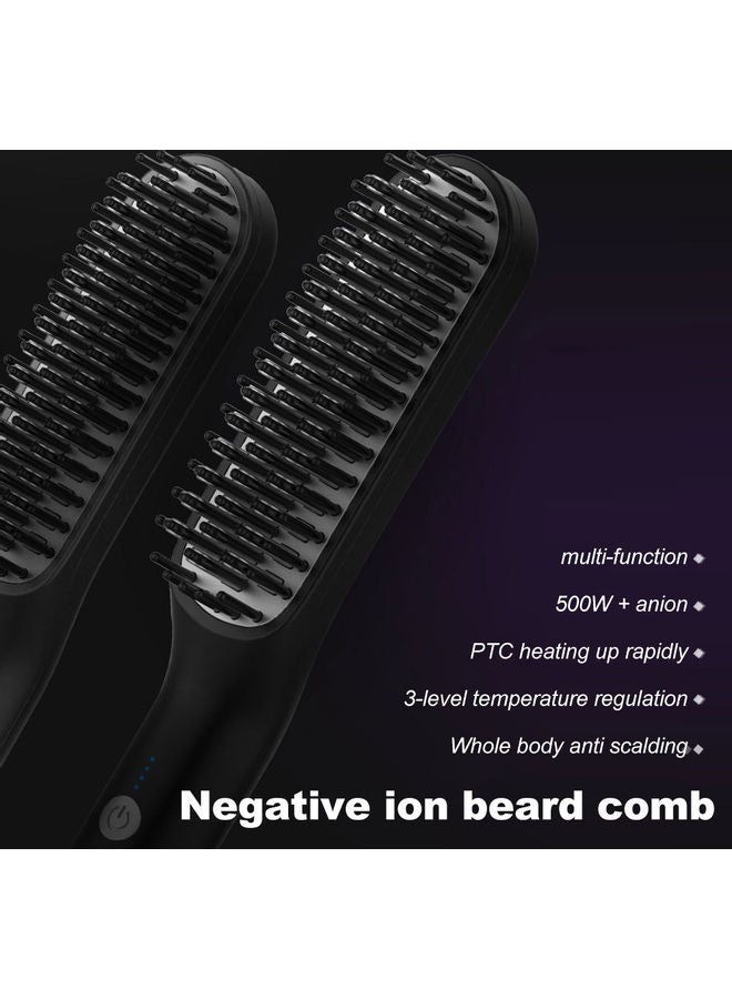 New Multifunctional Styling Electric Straight Hair Comb Black 26.00 x 5.00 x 8.00cm  - Image 3