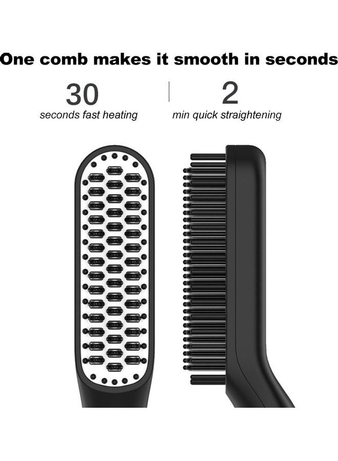 New Multifunctional Styling Electric Straightener Hair Comb Black 26.00 x 5.00 x 8.00cm  - Image 2