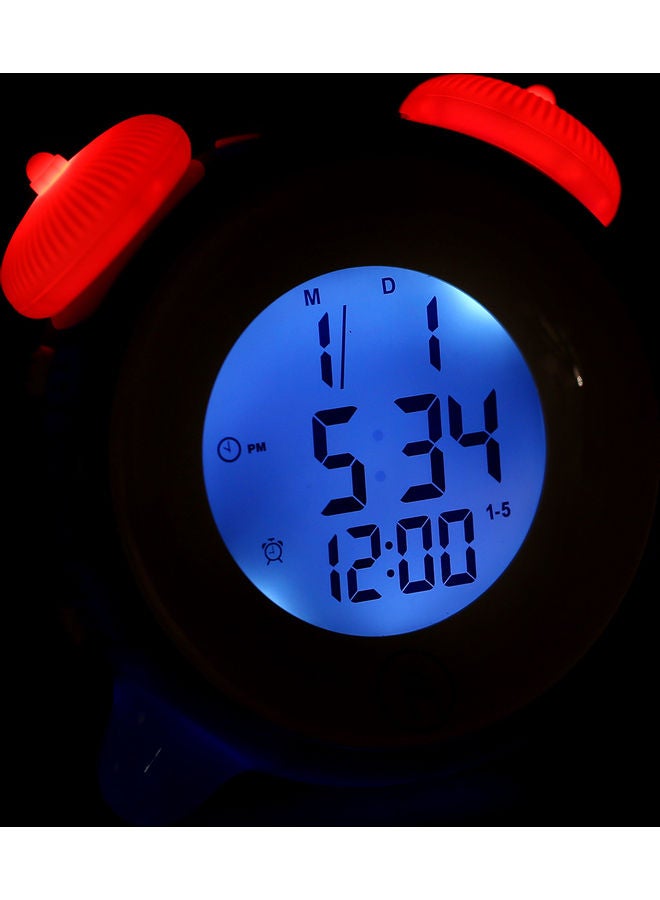 Generic - Muti-Function Rechargeable Kids Alarm Clock With 7 Changing Colors Blue 13.00 x 7.00 x 12.00cm - Image 1