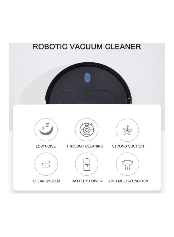 1800pa Robotic Vacuum Cleaner, Best For Pet Hairs,Hard Floor & Medium Carpet 5 W 7192B Black  - Image 3