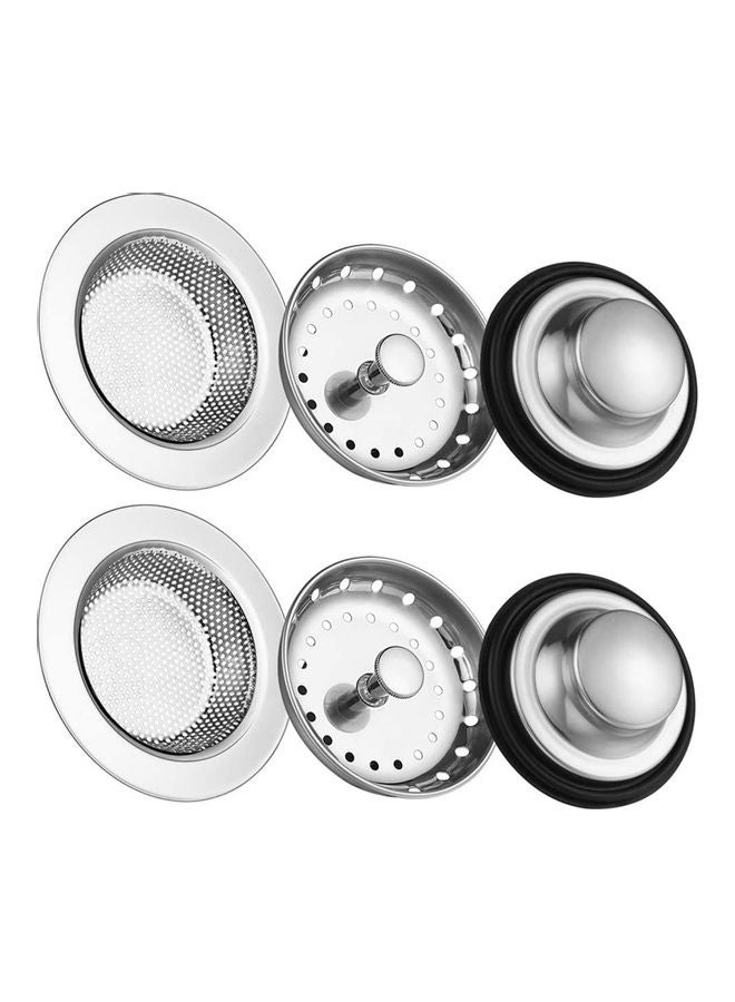 Kitchen Sink Plug Filter Water Draining Prevent Blockage Silver 9.20 x 2.70 x 7.50cm - Image 1