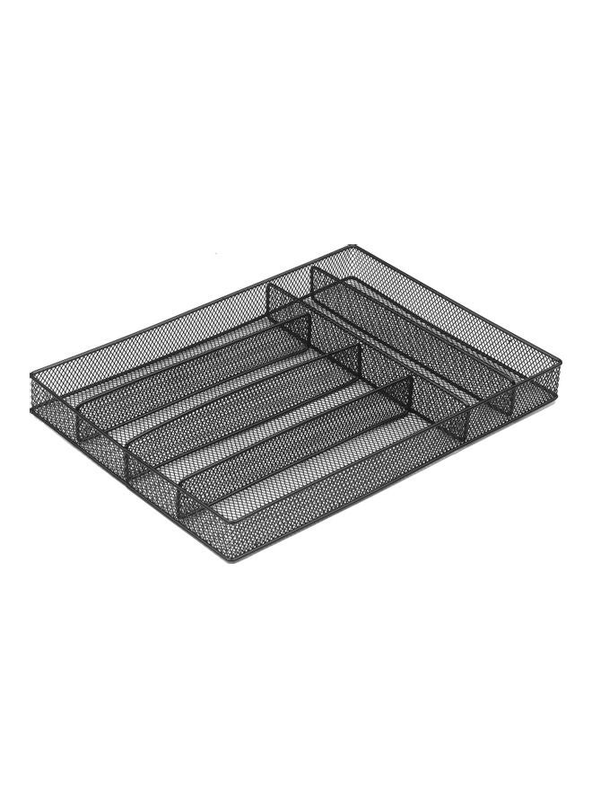 Cutlery Flatware Tray Black 35.00 x 3.50 x 25.00cm - Image 1
