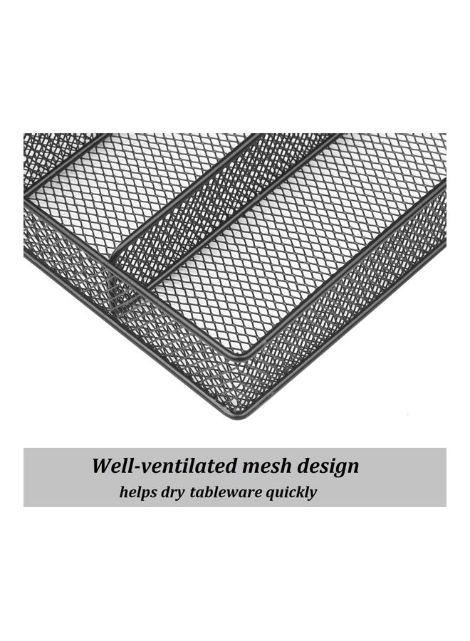 Cutlery Flatware Tray Black 35.00 x 3.50 x 25.00cm - Image 3