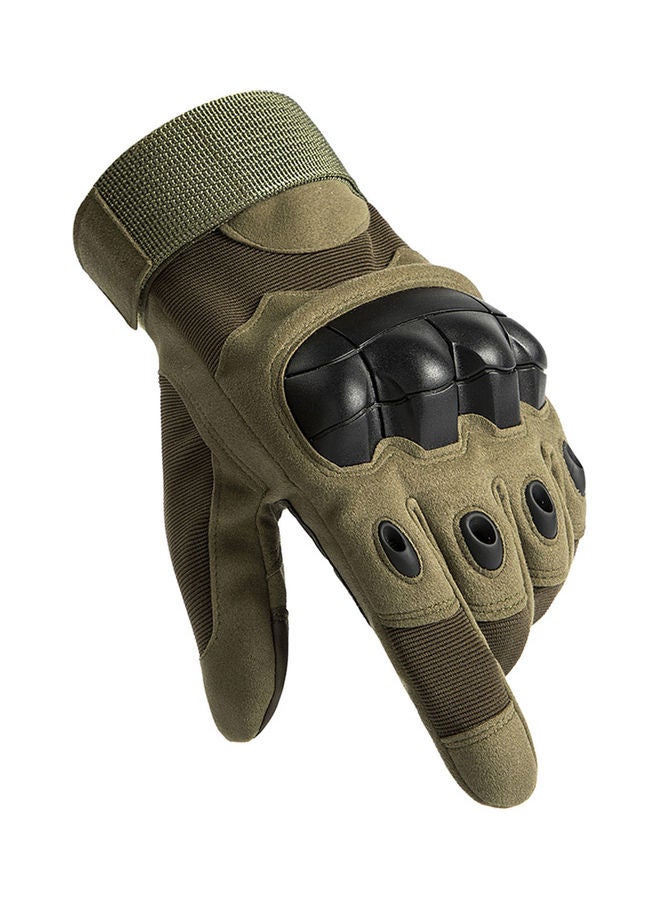 Full Finger Knuckle Touchscreen Anti-slip Sports Cycling Gloves Dark Green, XL Size 17.00 x 3.00 x 16.00cm - Image 4