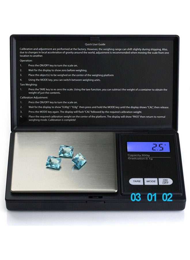Lcd Display Small Mini Kitchen Scale Black 0.12kg - Image 2