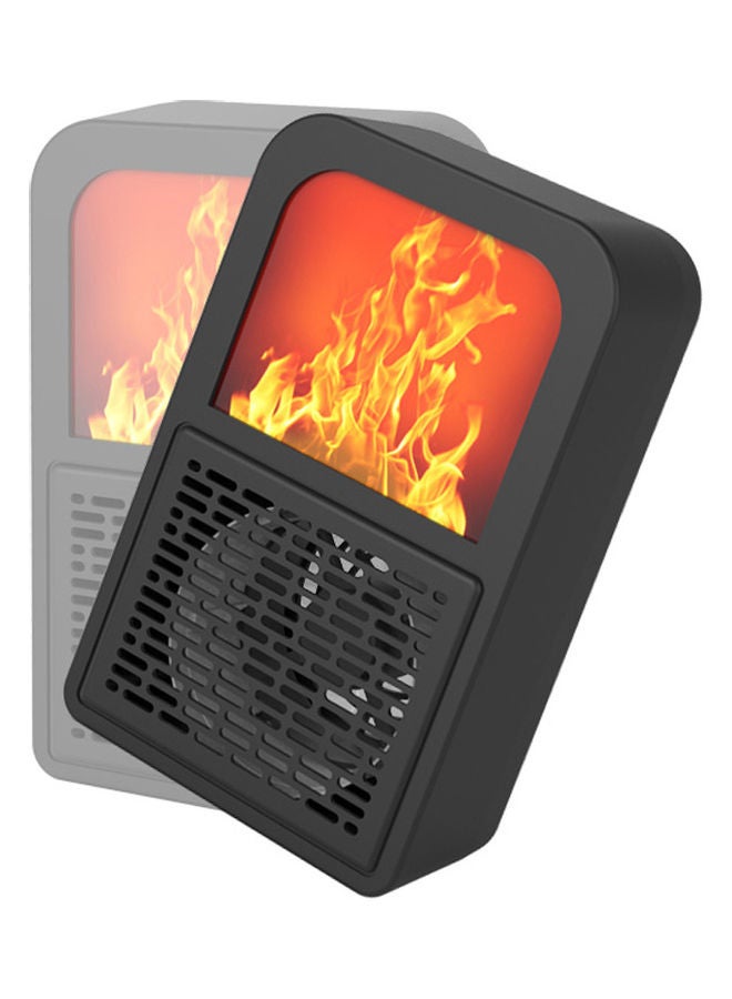 3D Flame Warm Air Blower Portable Heater Handy Warmer For Home Office 2000 W 797 Black - Image 2