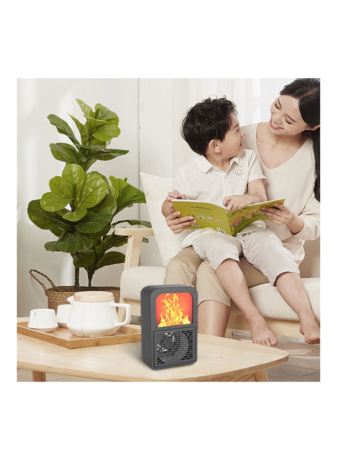 3D Flame Warm Air Blower Portable Heater Handy Warmer For Home Office 2000 W 797 Black - Image 3