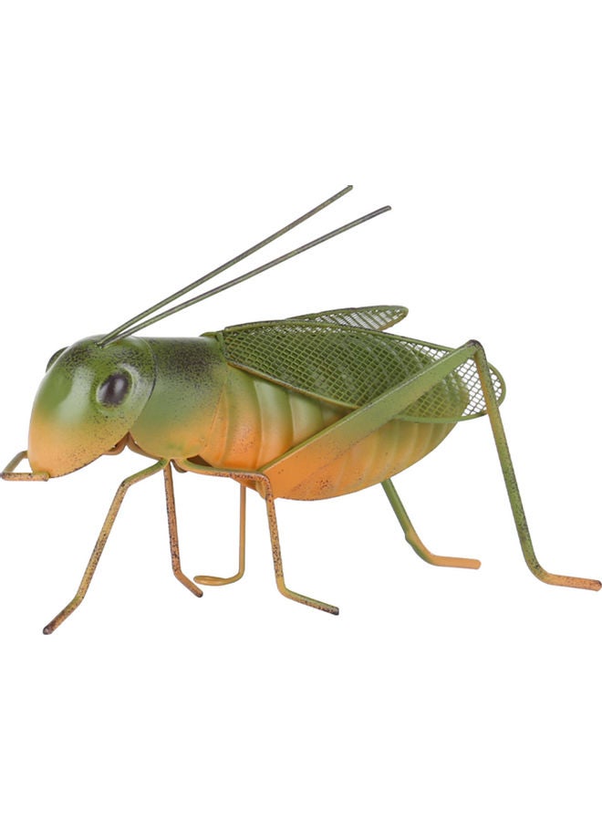 TOOARTS Iron Grasshopper Sculpture Animal Wall Decor Handmade Craft Ornament Army Green 25.5 x 10.5 x 12cm - Image 1