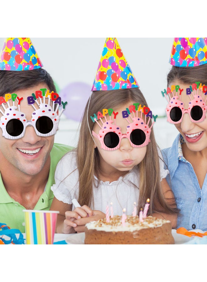 Mini Birthday Party Glasses Decoration Cute Eyeglasses Frame Portable For Kids Children Adult Holiday Festival Favors Present Gift White 18.50 x 3.00 x 15.00cm - Image 2
