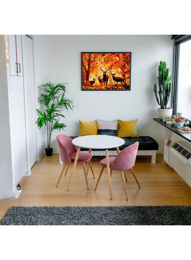 طقم رسم بالزيت من قماش الكانفاس مقاس 16 x 20 بوصة تصنعها بنفسك حسب الأرقام بتصميم حيوان الألكة الخاص بسانتا كلوز، مناسبة للأطفال والكبار والمبتدئين، تصلح كهدية لديكور المنزل متعدد الألوان 22.00 x 3.00 x 15.00سم - Image 4