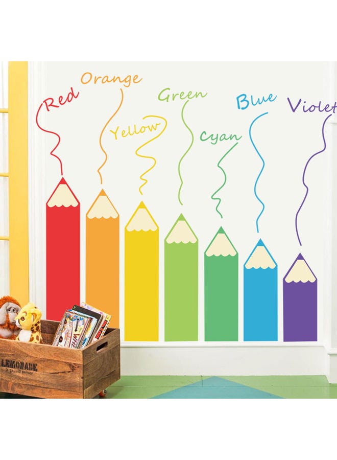 Generic DIY Wall Stickers Decals Colourful Pencils Shaped Theme Multicolour 64.00 x 0.20 x 42.00cm  - Image 2