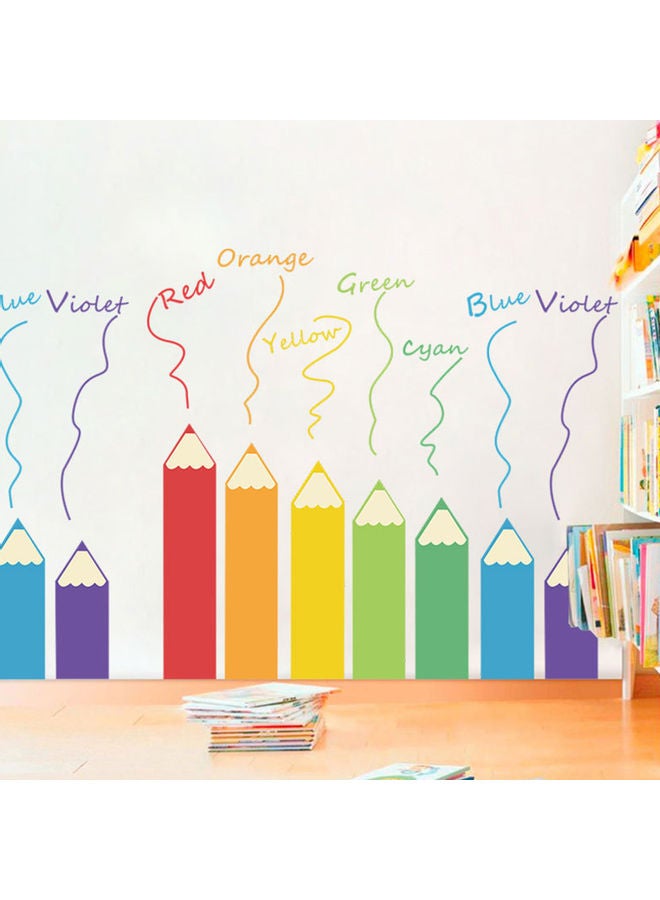 Generic DIY Wall Stickers Decals Colourful Pencils Shaped Theme Multicolour 64.00 x 0.20 x 42.00cm  - Image 3
