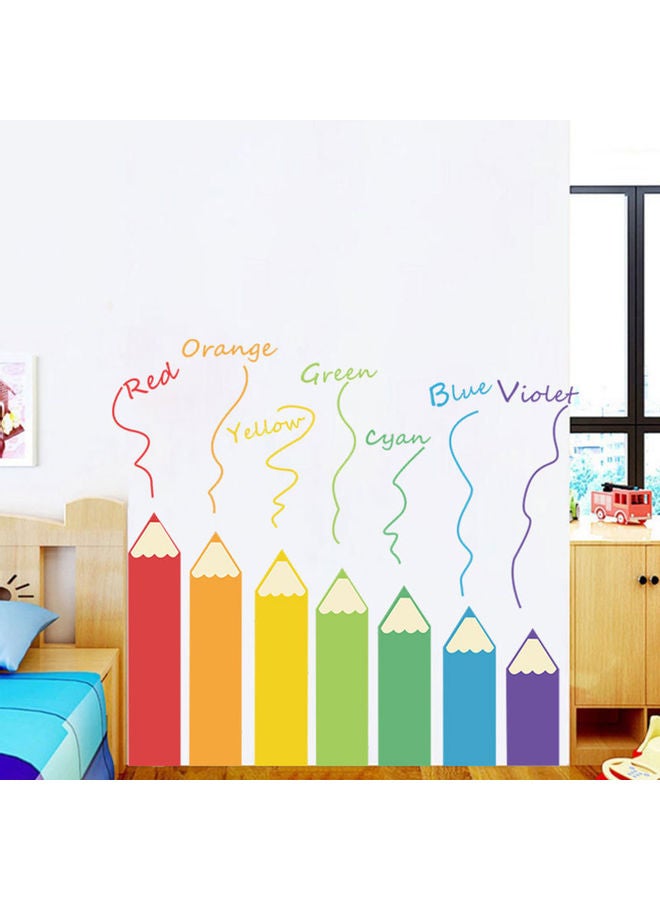 Generic DIY Wall Stickers Decals Colourful Pencils Shaped Theme Multicolour 64.00 x 0.20 x 42.00cm  - Image 4