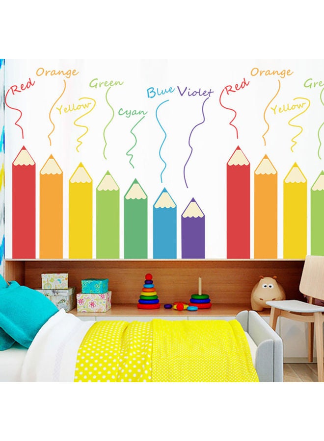 Generic DIY Wall Stickers Decals Colourful Pencils Shaped Theme Multicolour 64.00 x 0.20 x 42.00cm  - Image 5