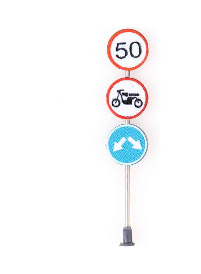 6 Pieces Street Traffic Signs Set Scale Model Signals Perfect For Plan City And Train 13 x 1 x 9cm  - Image 2