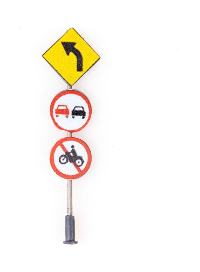 6 Pieces Street Traffic Signs Set Scale Model Signals Perfect For Plan City And Train 13 x 1 x 9cm  - Image 3