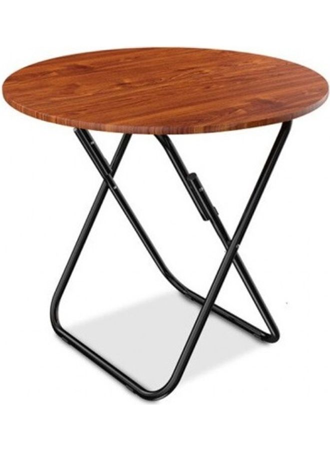 طاولة خشبية دائرية قابلة للطي بني 70سم - Image 1