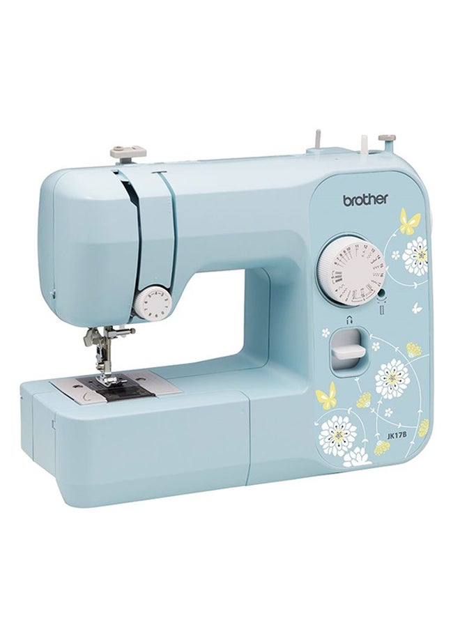 brother - Compact Electric Sewing Machine And Easy To Use Sewing And Mending Machine | Featuring 17 Built-In Stitchesand Free Arm Conversion | Quick-Set Drop-In Top Bobbin | 4-Step Buttonhole And A Built-In Needle Threader For Easy, Efficient  And Precise Sewing | Made In Vietnam, JK17B Light Blue - Image 1