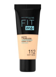 Maybelline New York Fit Me Matte + Poreless – 112 Soft Beige 112 Soft Beige - v1607342730/N29782173A_2