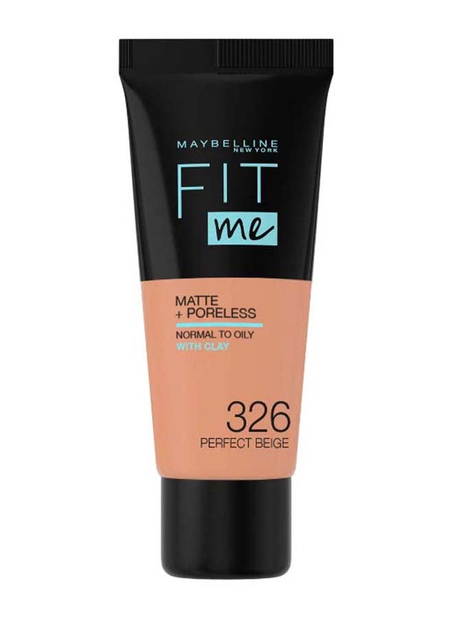 MAYBELLINE NEW YORK Fit Me Matte And Poreless Foundation 326 Perfect Beige - Image 2