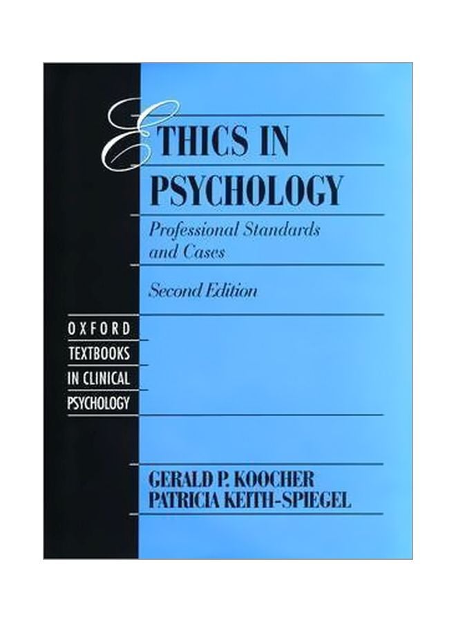Ethics In Psychology: Professional Standards And Cases Paperback English by Gerald P. Koocher - 21 May 1998