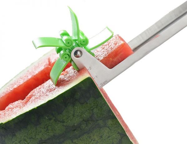Stainless Steel Watermelon Cutter Green/Silver 22 x 10cm - Image 3