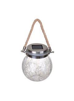 Outdoor Solar Hanging Light Crack Glass Jar Lamp Warm Light Transparent 5.5inch - v1607344309/N42779679A_5