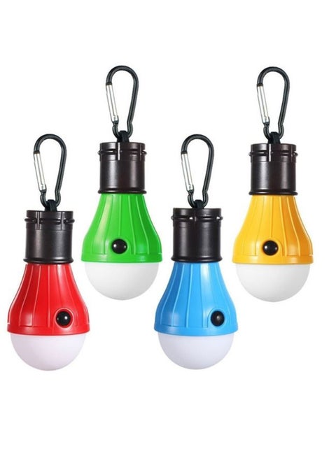 4 Piece Portable Battery Powered Led Camping Lantern Tent Light Bulb 5.7inch