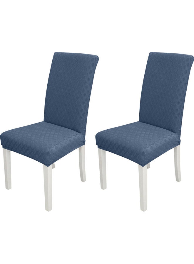 2-Piece Dining Chair Slipcover Navy blue 21.00*2.00*17.00cm - Image 1