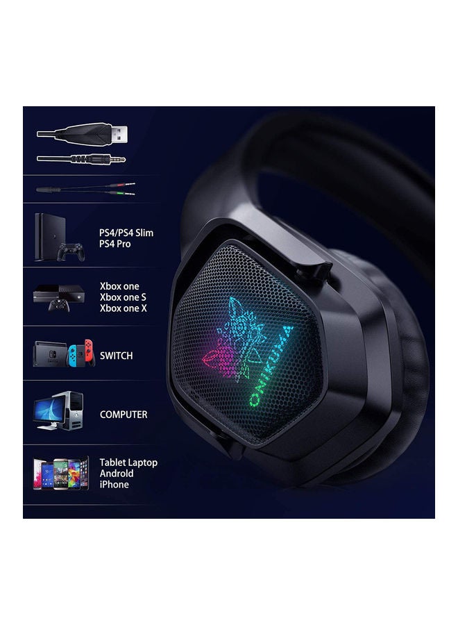 Onikuma X4 Gaming Headset with Mic and Noise Cancellation Headphone with LED Light - Image 5