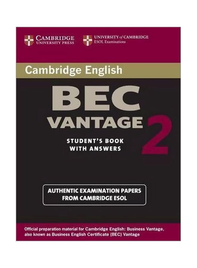 Cambridge English BEC Vantage: Student's Book With Answers 2 paperback english - 6 Sep 2004