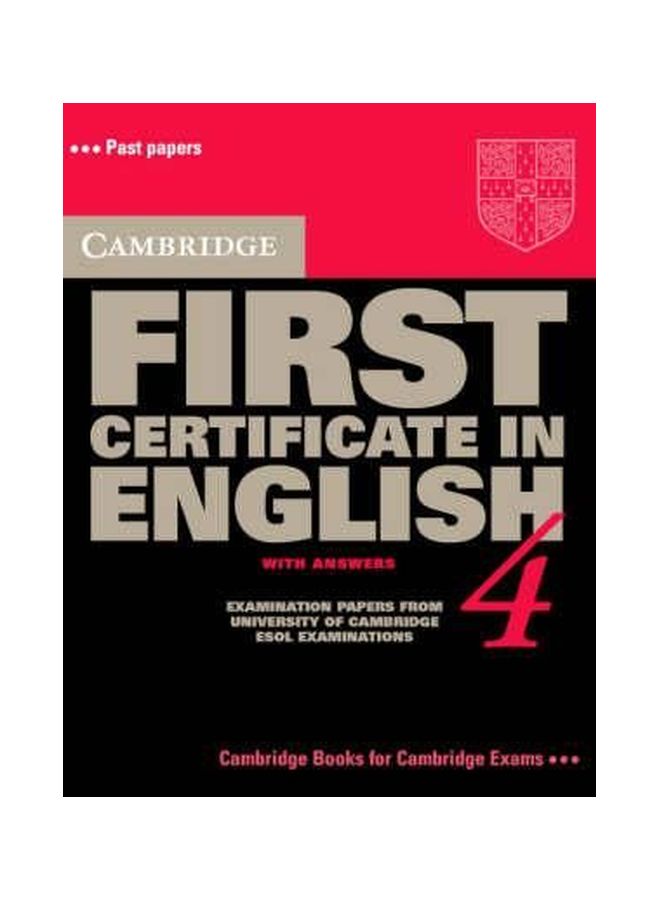 Cambridge First Certificate In English 4 Paperback English - 09 April 2001