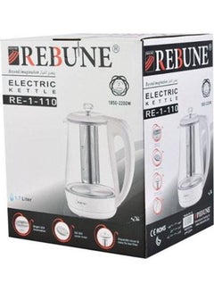 ريبون غلاية كهربائية زجاجية 1.7 L 2200.0 W RE-1-110 أبيض  - Image 2