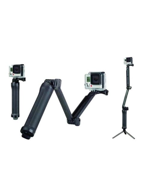 3-Way Selfie Stick Mini Monopod Extension Arm Tripod For Hero 5 Black