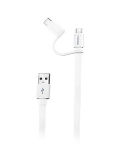 HUAWEI 2-In-1 MicroUSB And Type-C Cable White  - Image 1