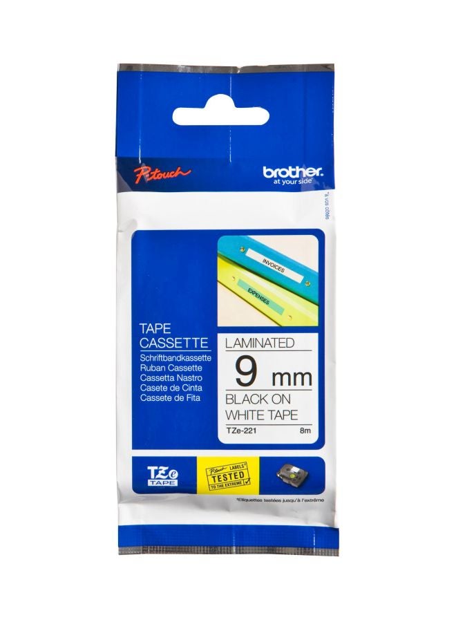 brother P-Touch Laminated Tape For Printer Black  - Image 2