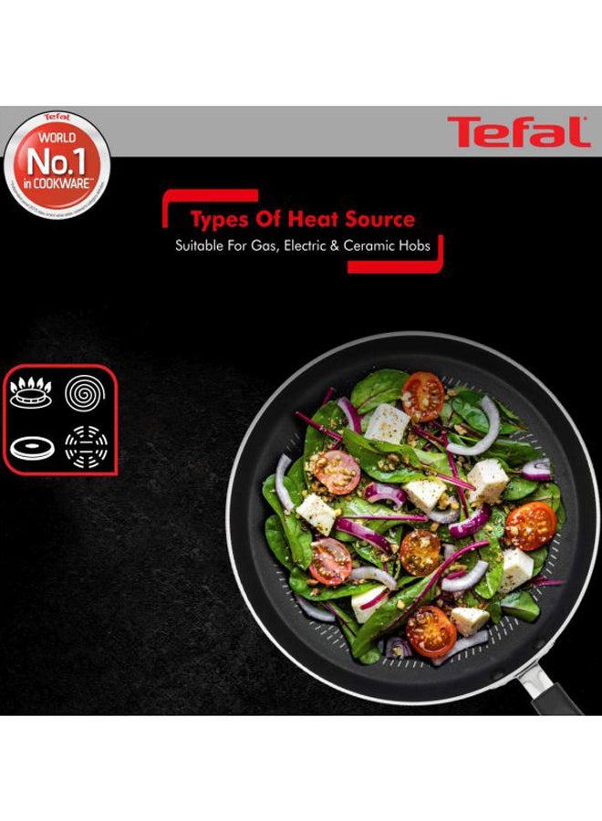 Tefal 5-Piece Delicia Cookware Set Black Kadhai (24), Tawa (26), Fry Pan (24)cm  - Image 5