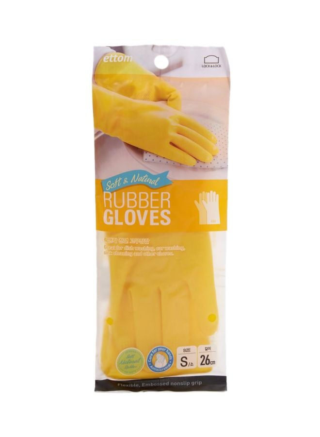 LocknLock Rubber Gloves Yellow S  - Image 1
