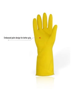 لوك اند لوك قفازات مطاطية أصفر S  - Image 4