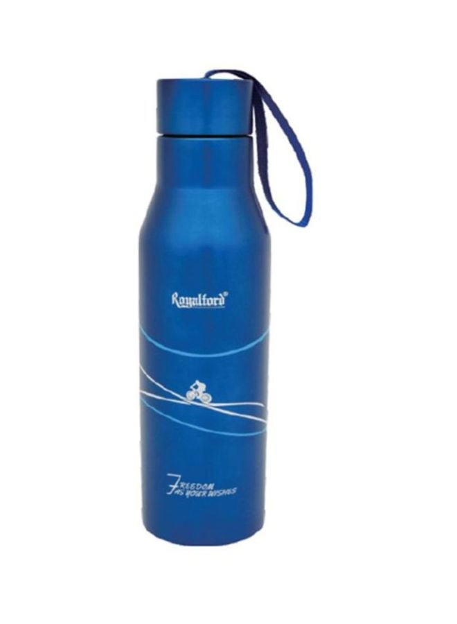 Royalford Sweat Free Leakproof Hot And Cold Water Vacuum Bottle Flask Blue 450ml  - Image 1
