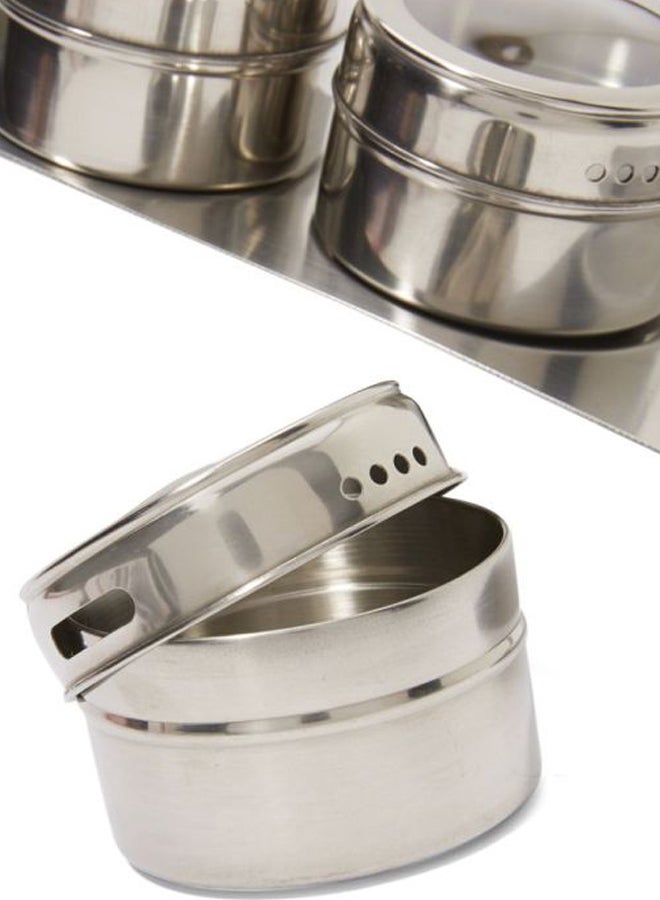 FACKELMANN Spice Cans with Holder Silver/Clear  - Image 2
