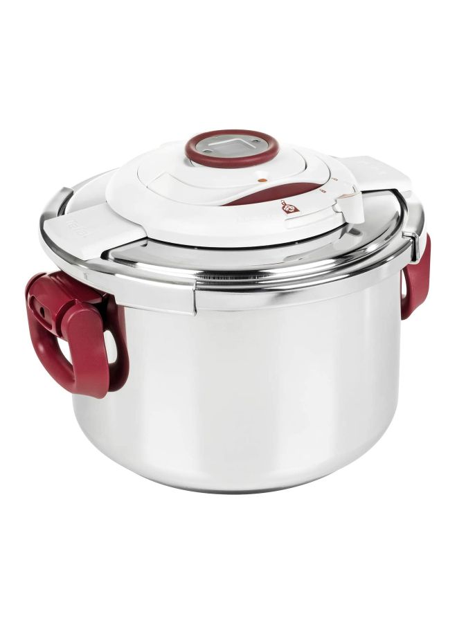 TEFAL Pressure Cooker | Clipso + Precision 6 L | Stainless Steel | All heat sources including induction | Foldable Handles for easier storage | Made in France | 2 Years Warranty | P4410762 Silver/Red 6Liters - v1607352894/N12839410A_2