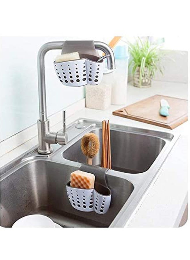 مصفاةٌ بوجهين للتعليق على الحوض . أبيض 145x140x124مم - Image 4